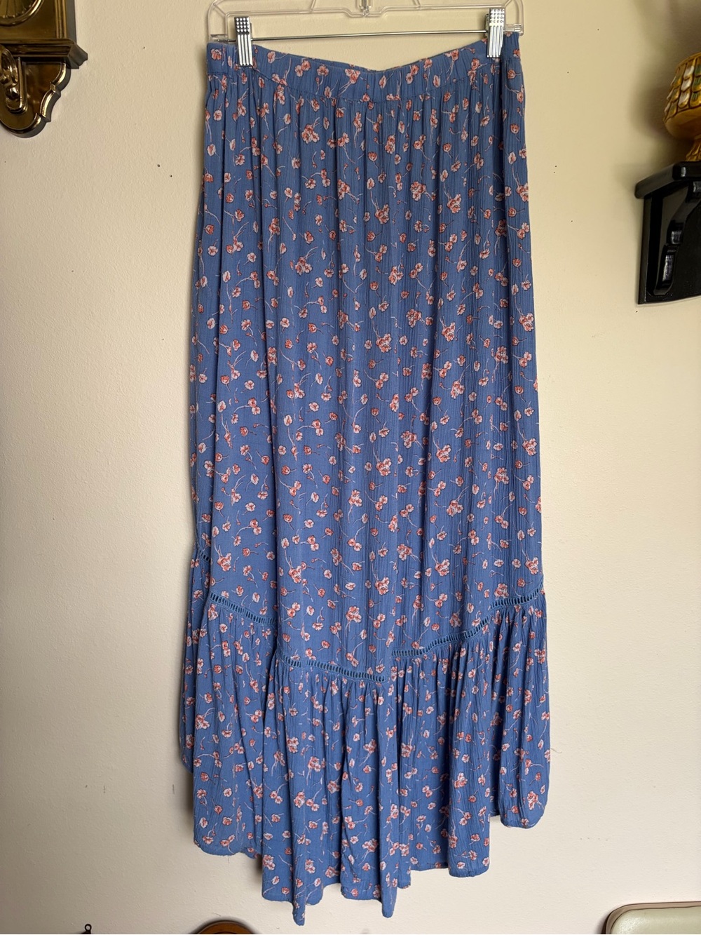 Blue Floral High-Low American Eagle Skirt - Picture 4 of 6